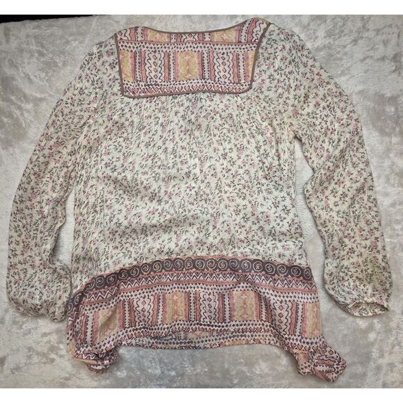 Free People Dream Lover Tunic Size XS Oversized Bohemian Whimsy BOHO - Picture 3 of 6